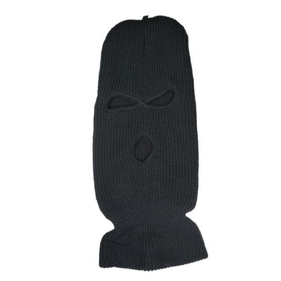 3 Pieces Black three Hole Winter Ski Face Mask Full Head NWT - Picture 3 of 4